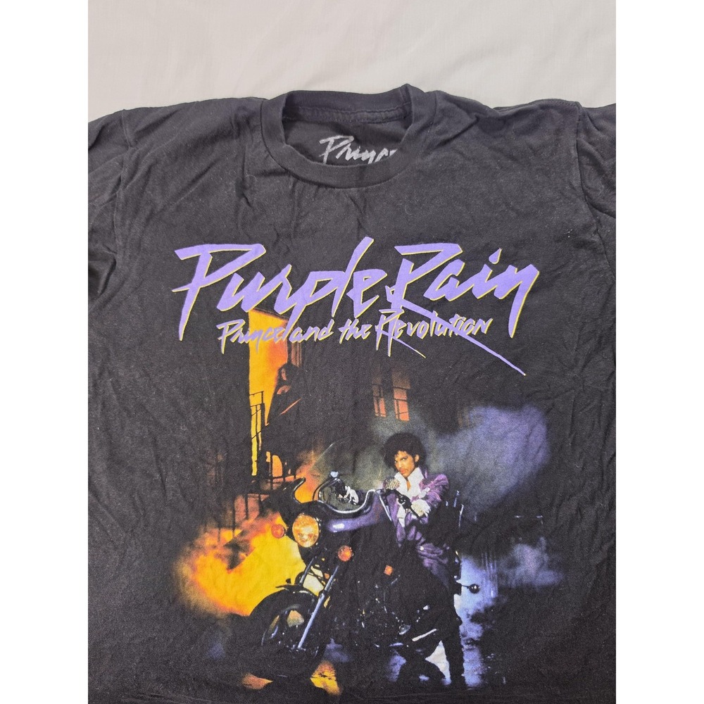 Prince Purple Rain Shirt Mens Medium Black Graphic Rock Music Movie Tee